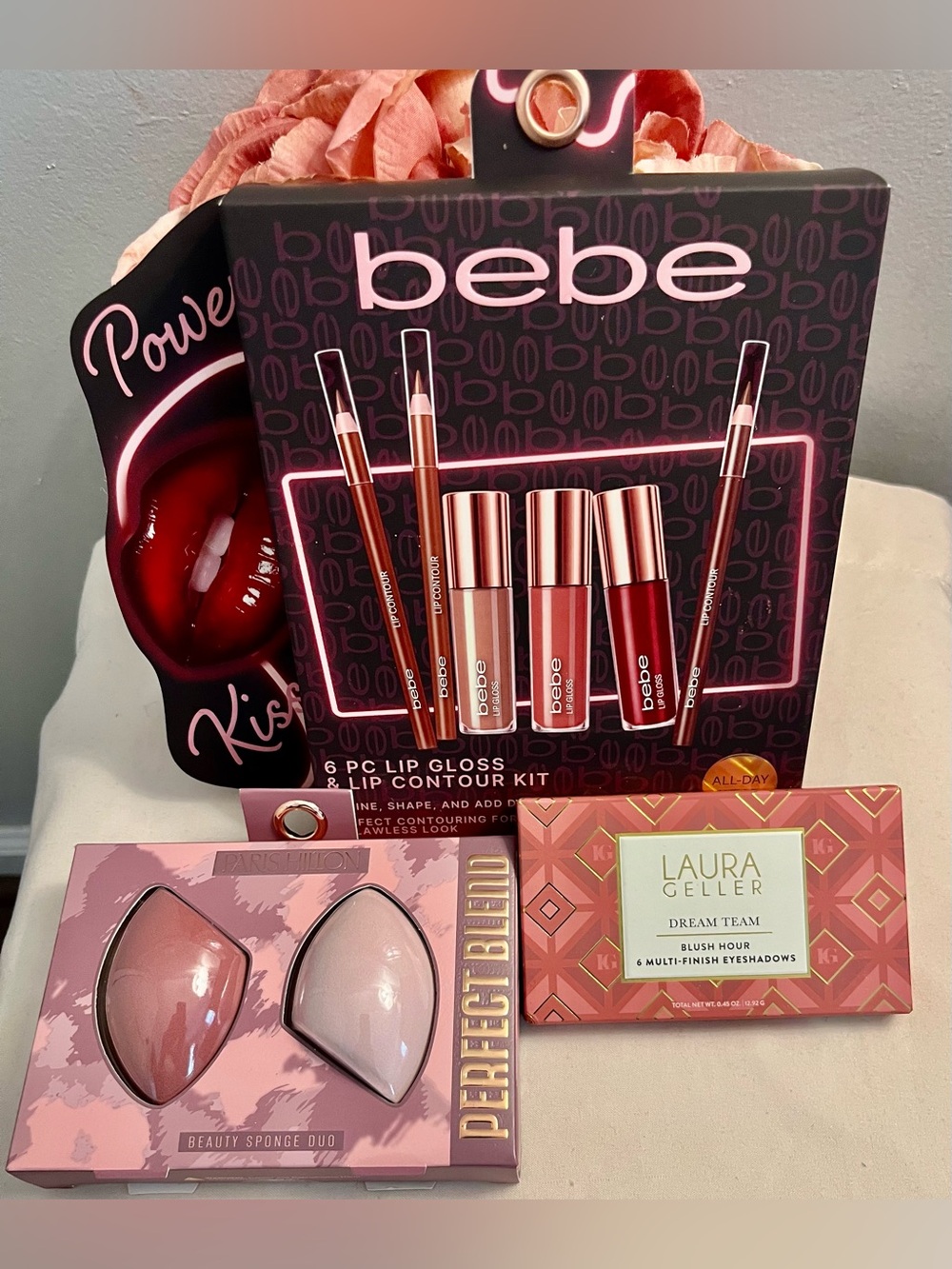LAURA GELLER, BEBE, & Paris Hilton NWT 3-Piece Self-Care Bundle.